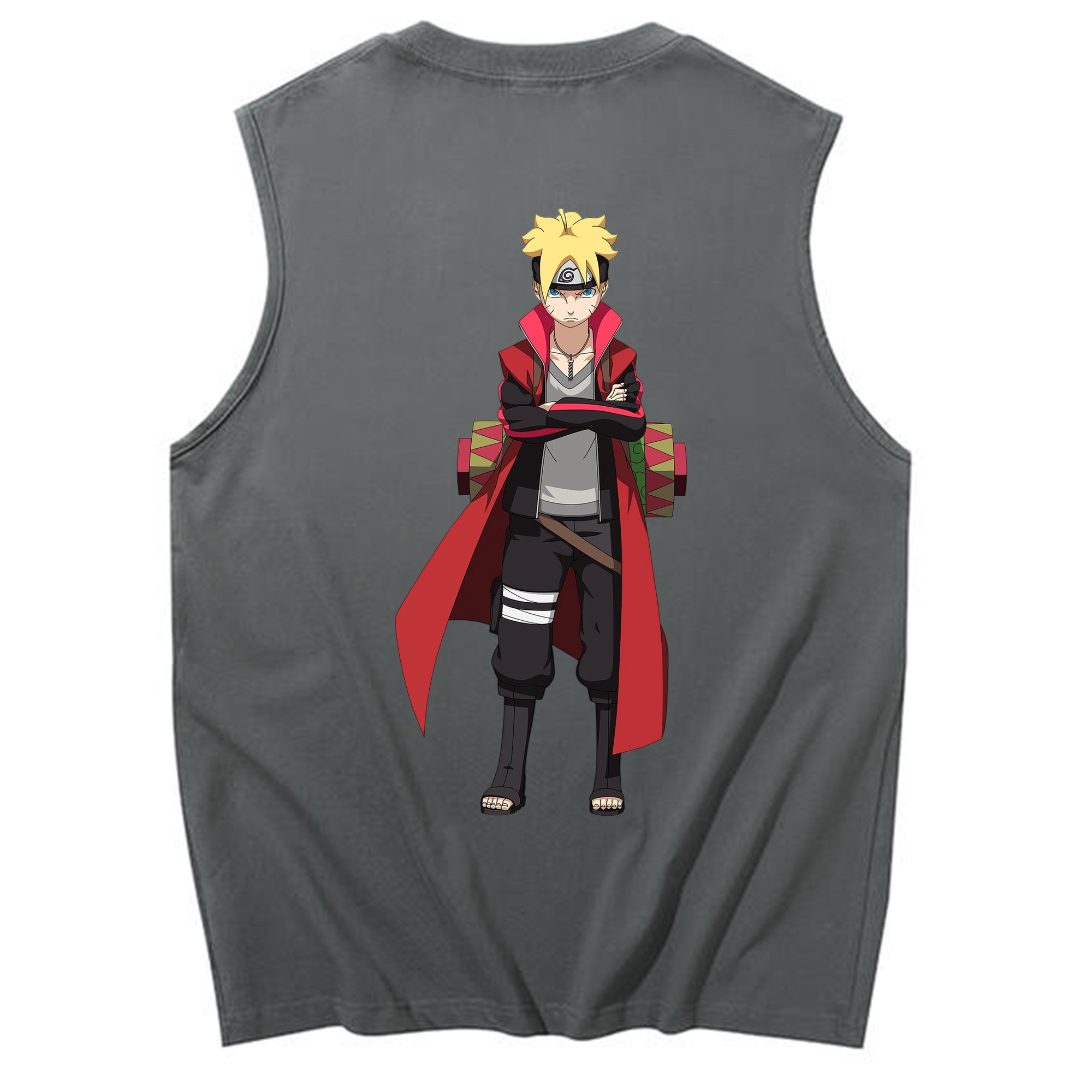 （画像用） NARUTO -ナルト- うずまき ボルト Uzumaki Boruto コットン100％タンクトップ（背面プリント）